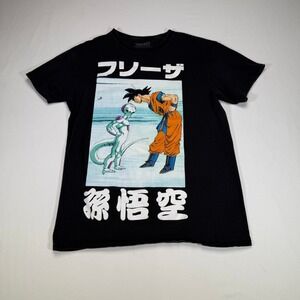 Dragon Ball Z Goku vs Frieza T-Shirt Anime Manga Black Graphic Tee‎ M